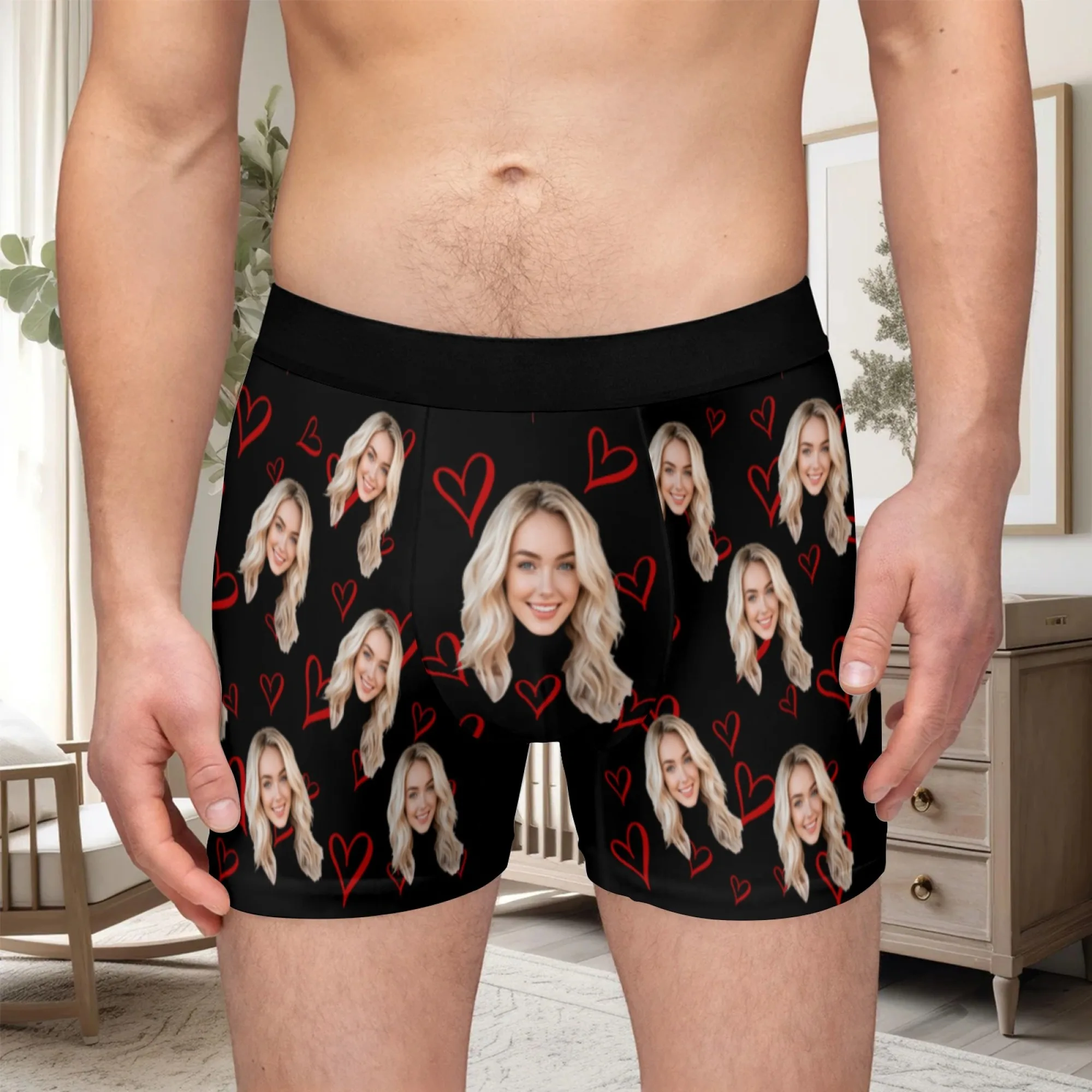 Personalized facial photo customization flat underwear customization men's Valentine's Day gift for husband gift for father