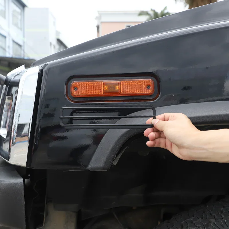 

For 2003-2009 Hummer H2 Carbon Steel Car Side Turn Signal Protection Grille/Side Fender Signal Lamp Protection Cover Parts