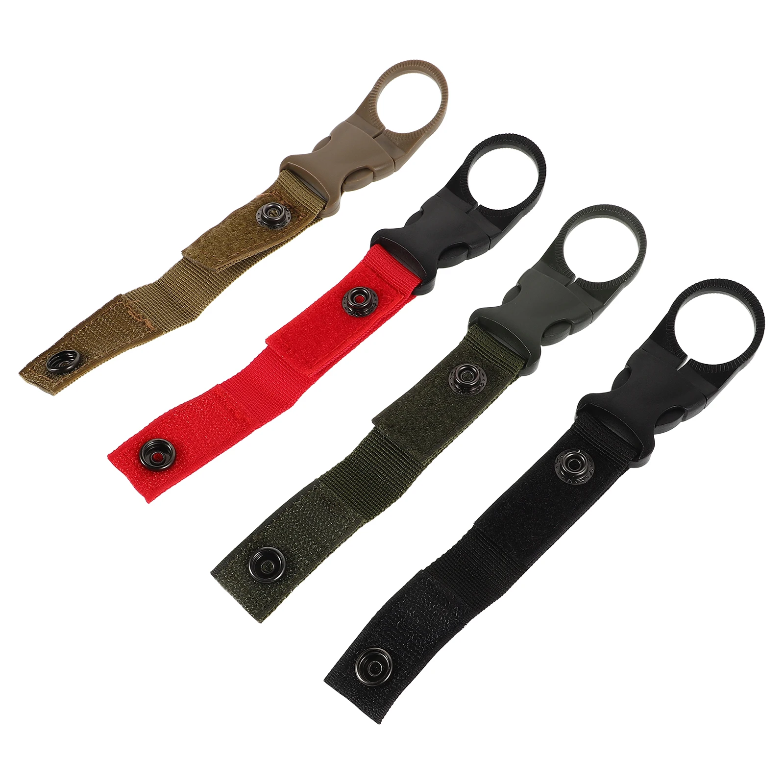 

4pcs Outdoor Water Bottle Hanger Clips Durable Nylon Plastic Steel Belt Portable Carabiner Design Bottle Holder