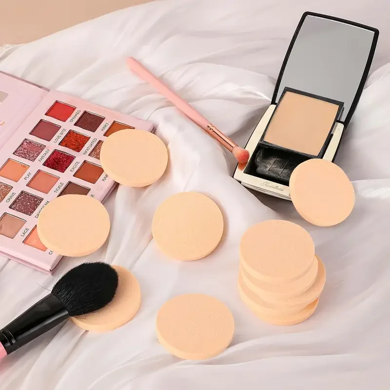 Éponges de maquillage rondes pour Application de fond de teint, bouffantes légères en mousse de polyuréthane hydrophile, 12 pièces