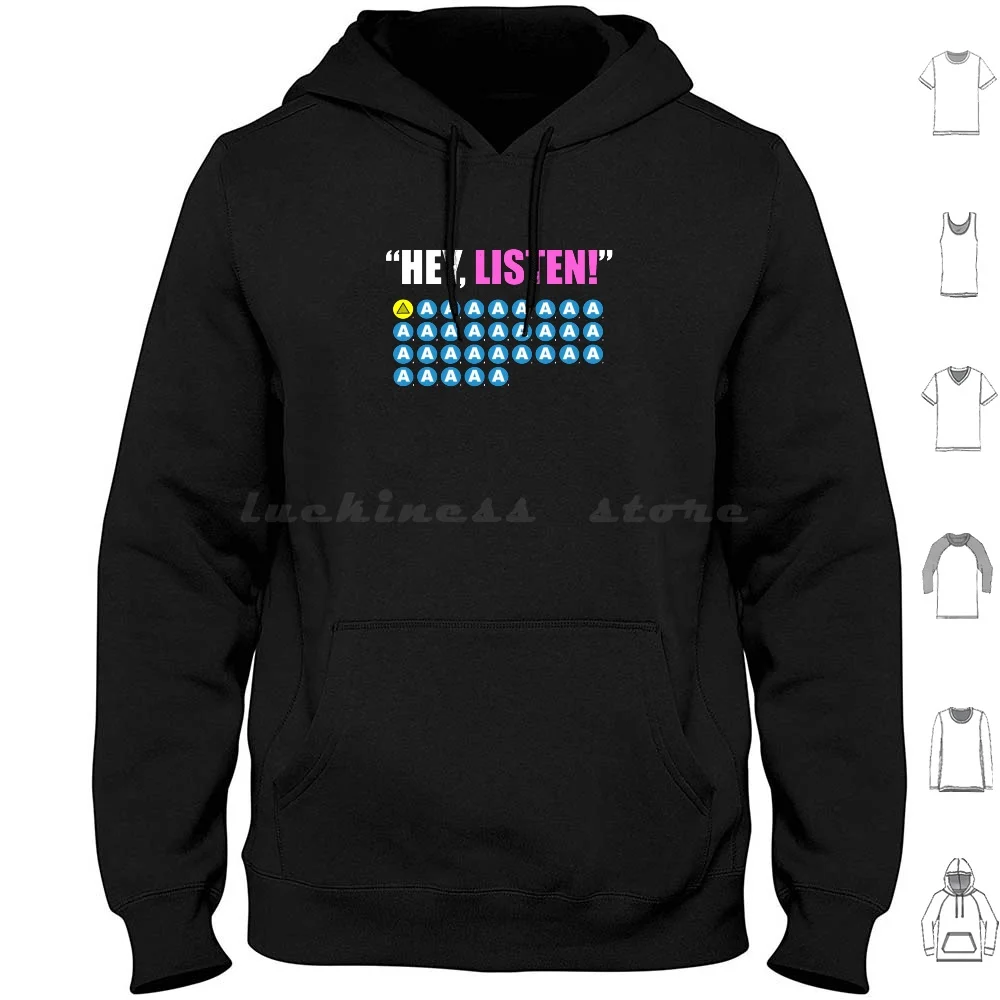 Hey , Listen! Hoodies Long Sleeve 90S Link Geek Game Retro Ocarina Gaming Video Game Gamer Legend Of Nerd