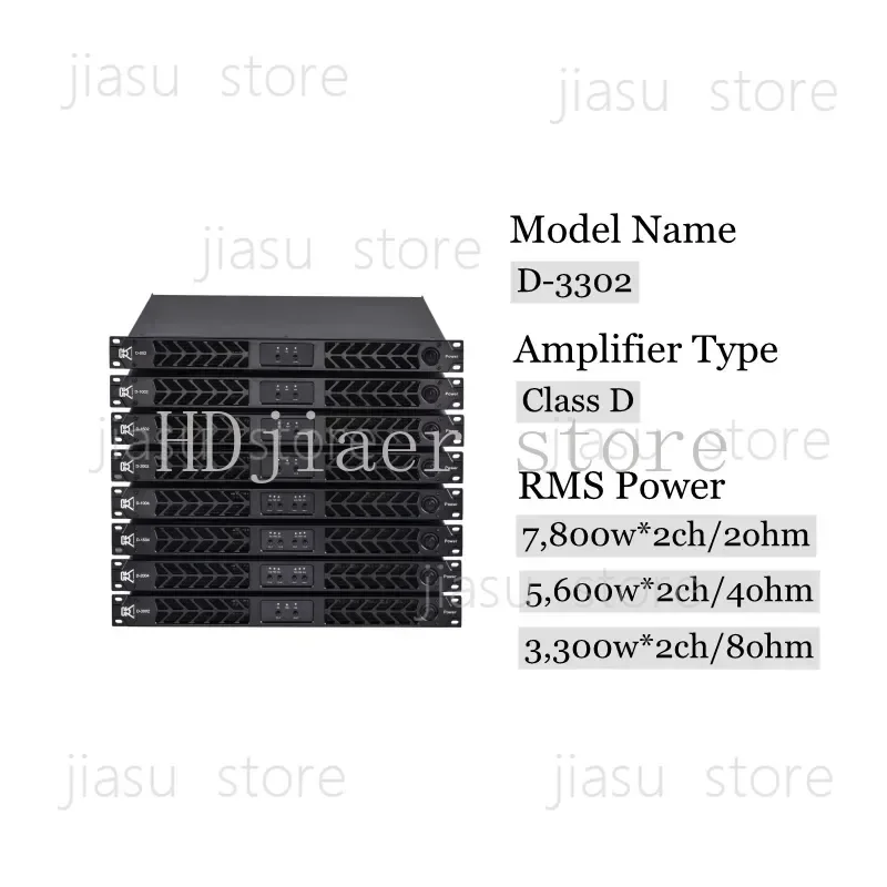 CVR Professional Power Amplifier / Subwoofer Digital Amplifier – Model D-3302, 3300W High Power