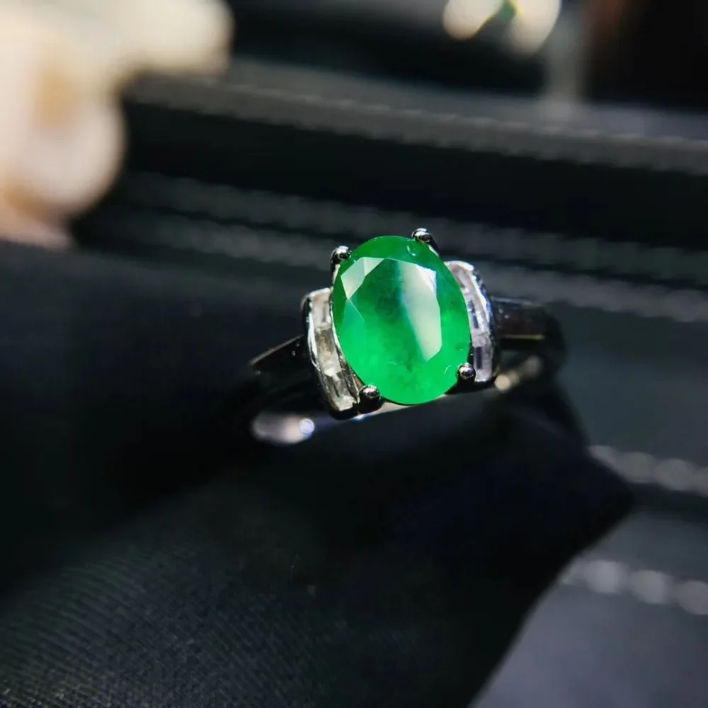 Colombia Fine Jewelry  Rings Real Diamonds Natural Emerald Gemstones Female Wedding Rings for women Fine Ring - Image 3