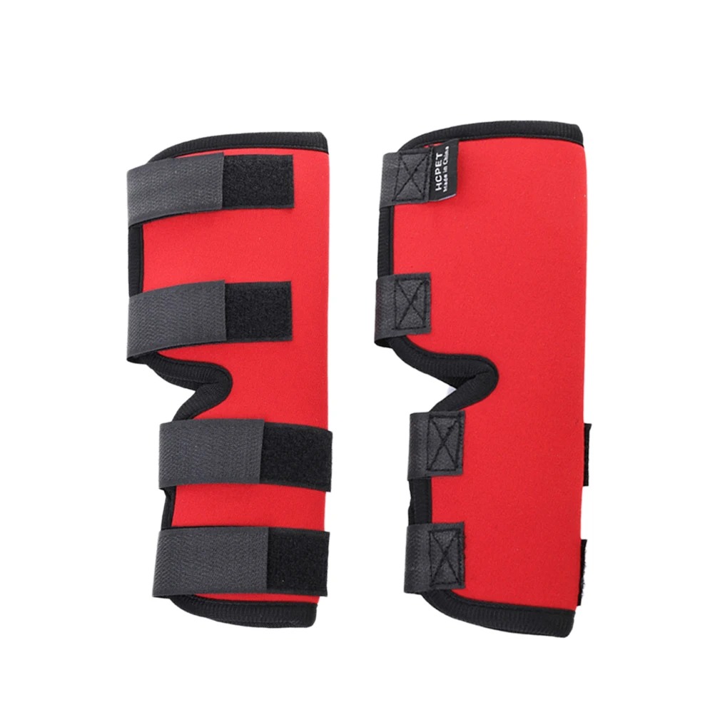 

2pcs Pet Knee Pads Dog Injury Protector Small Red Durable Waterproof Surgery Wrap for Pets Legs Recovery Support Brace