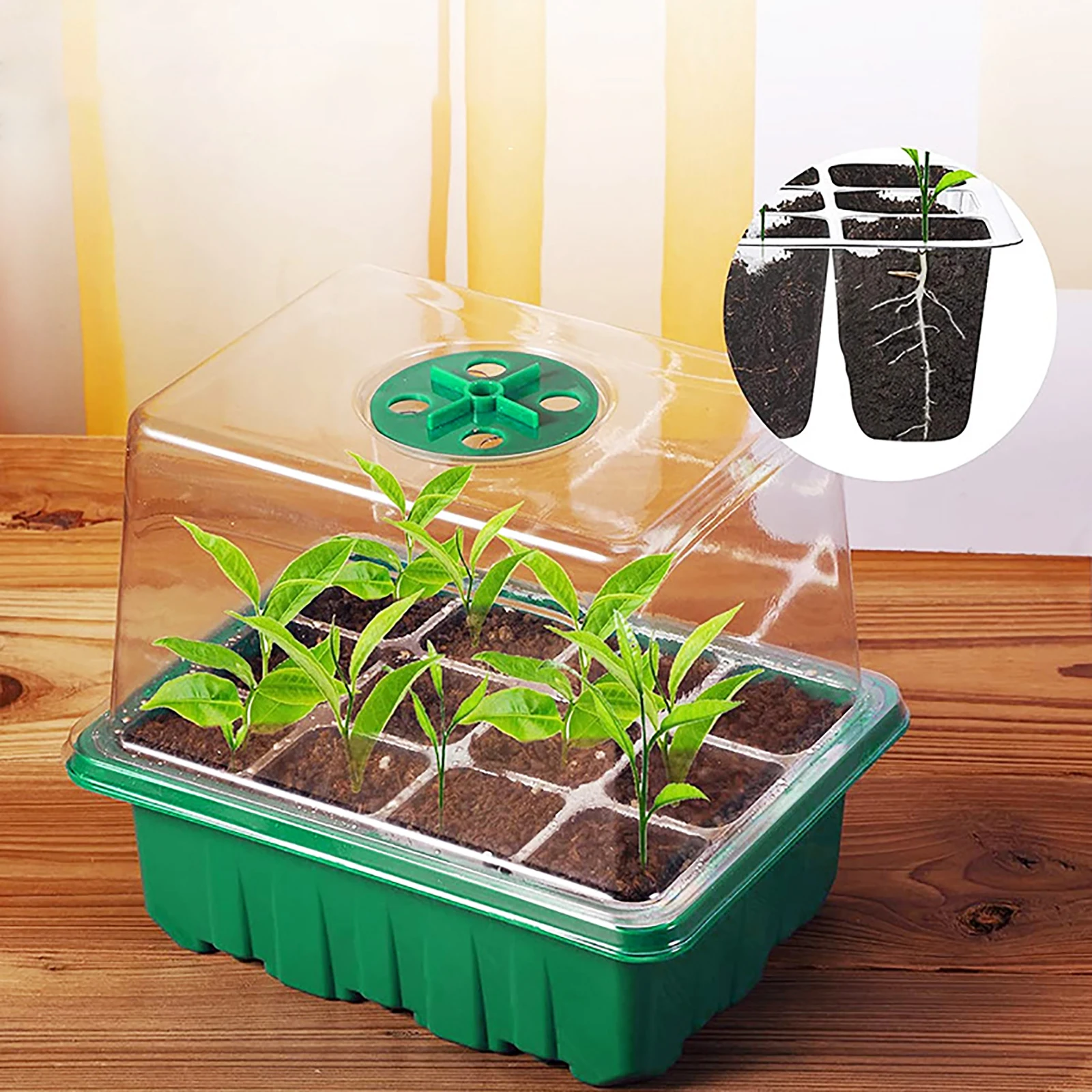 3PCS 苗トレイ シードスターターキット 6/12穴 プロ - Dome Propagation Kit のレビューと価格