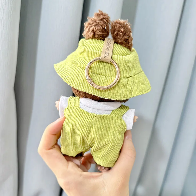 15cm/17cm Labubu I II Dolls Clothes Cute Matcha Green And Mocha Bear jumpsuit set Accessories Clothing Plush Doll'S Clothes