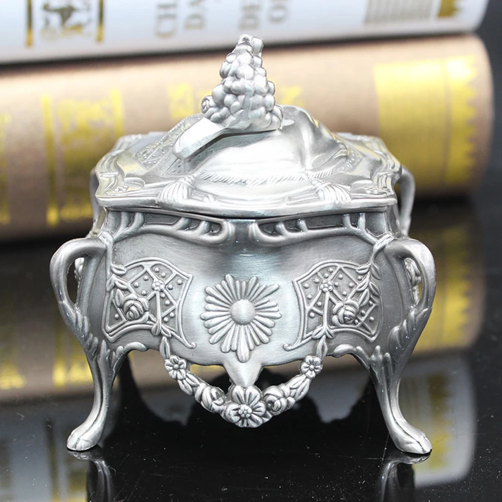 

Vintage Jewelry Box Container Holder Small Boxes Accessories Jewellery Retro Alloy