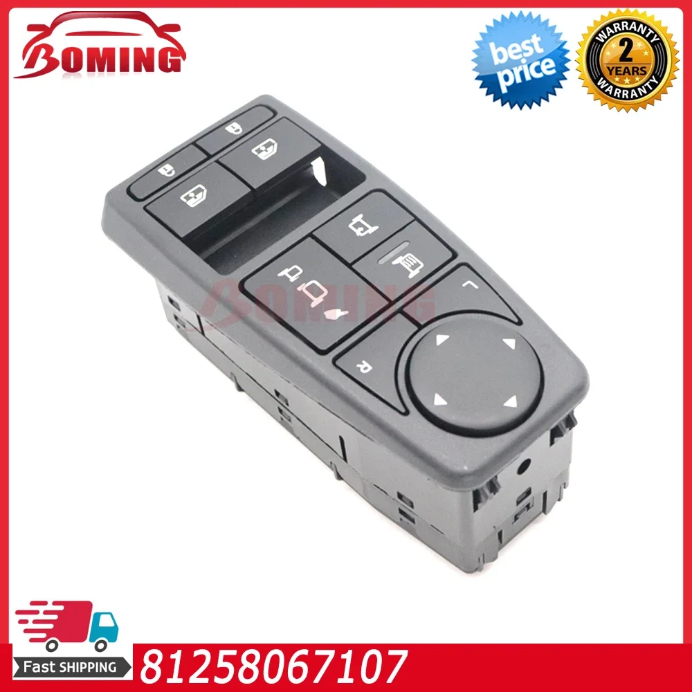 81258067109 Electric Power Master Window Control Switch Button 81258067107 For MAN TGX TGS TGL TGM 81258067092