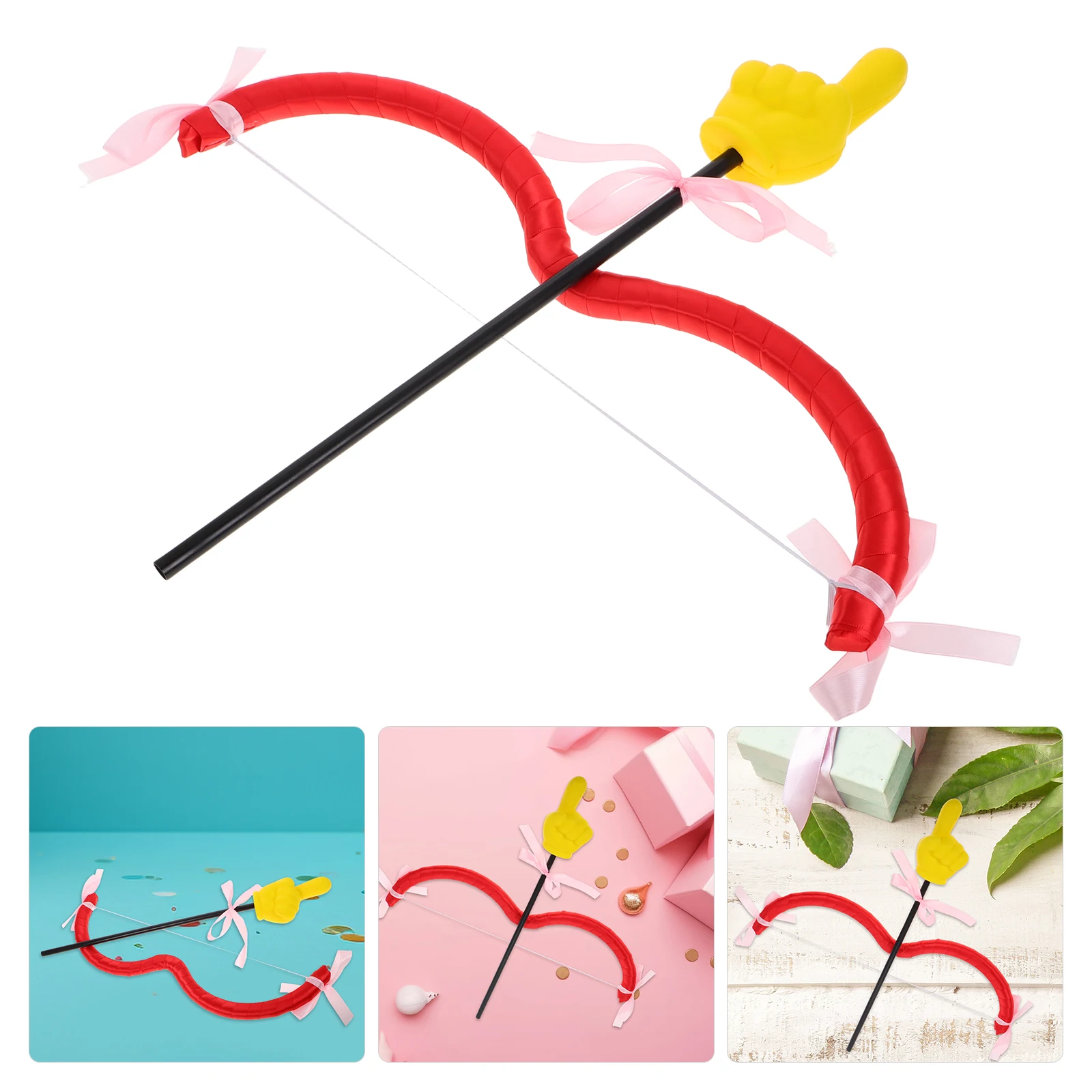 

Cupid Arrow Valentine'S Day Costume Accessory Heart Shape Prop For Adult Kids Photography Party Cosplay Angel Bow