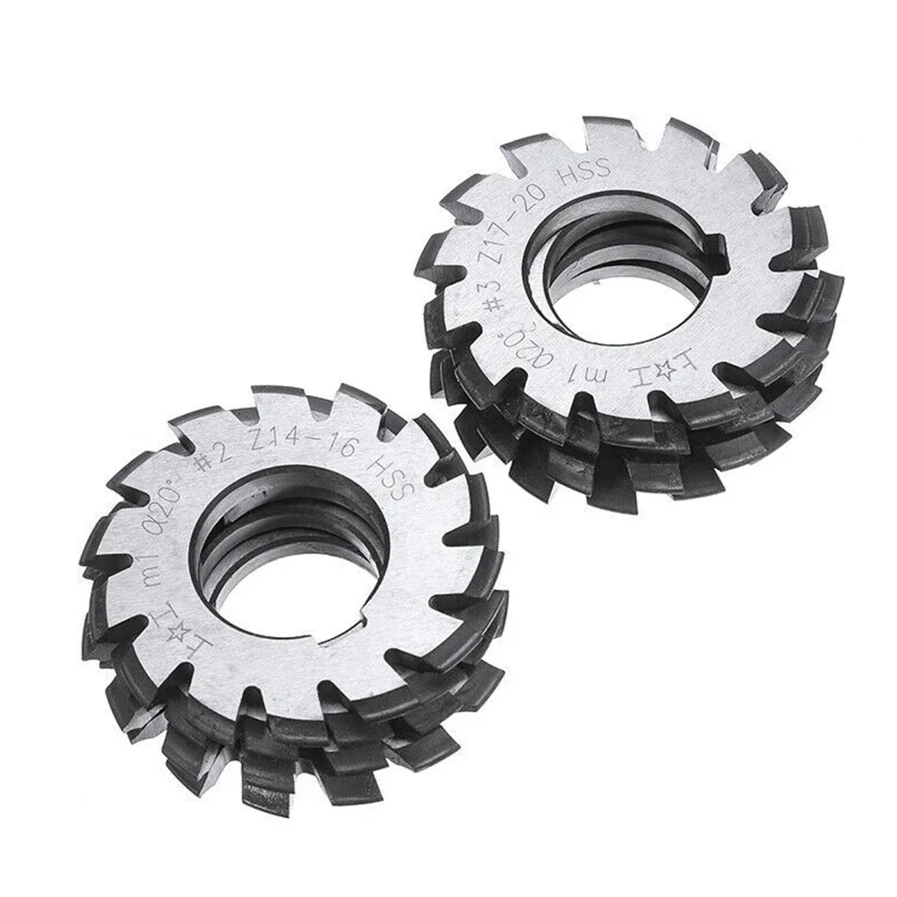 High Quality M1 Bevel Gear PA20 High Speed Steel Part Portable Practical Useful 8pcs/set 8x Involute Gear Cutter