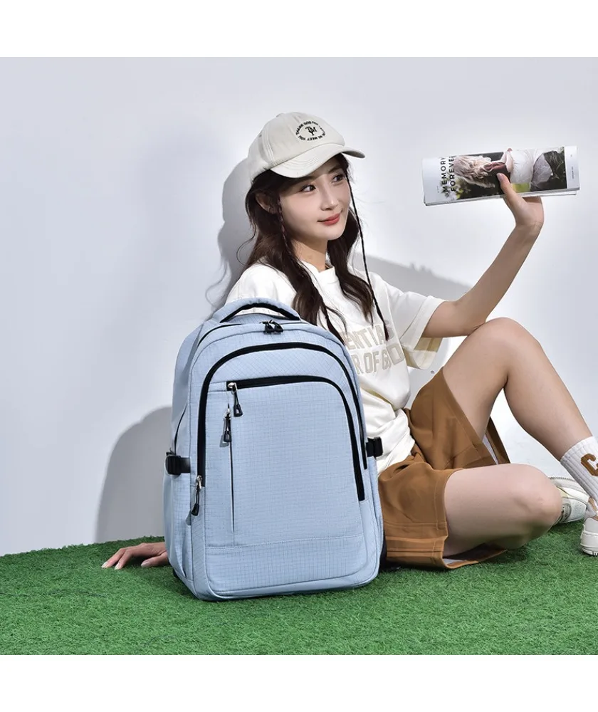 Computer bag men's and women's shoulder travel backpack Korean version fashion schoolbag fashion business notebook
