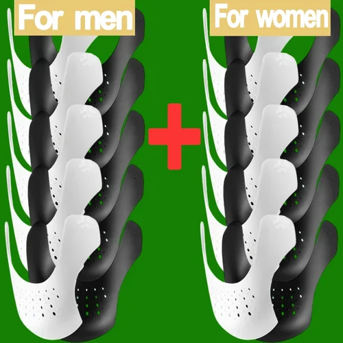 10 pares de protectores antiarrugas para zapatos deportivos, Protector de cabeza para zapatillas, ensanchador de zapatos, venta al por mayor