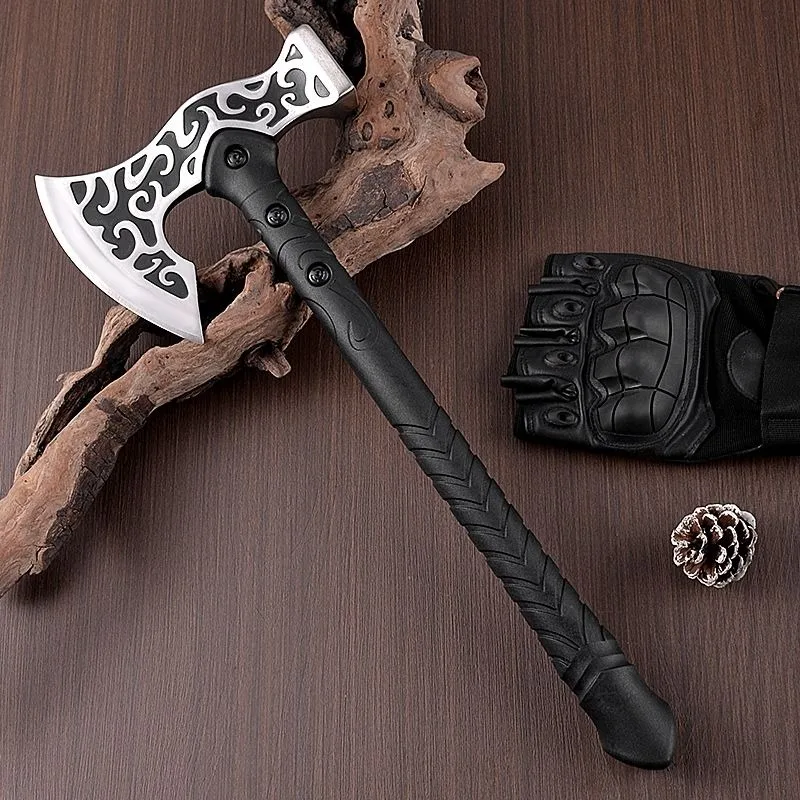Alloy Steel Firewood Chopping Axe Household Multi-functional Portable Outdoor Camping Tree Felling Axe Anti-slip Handle Tool