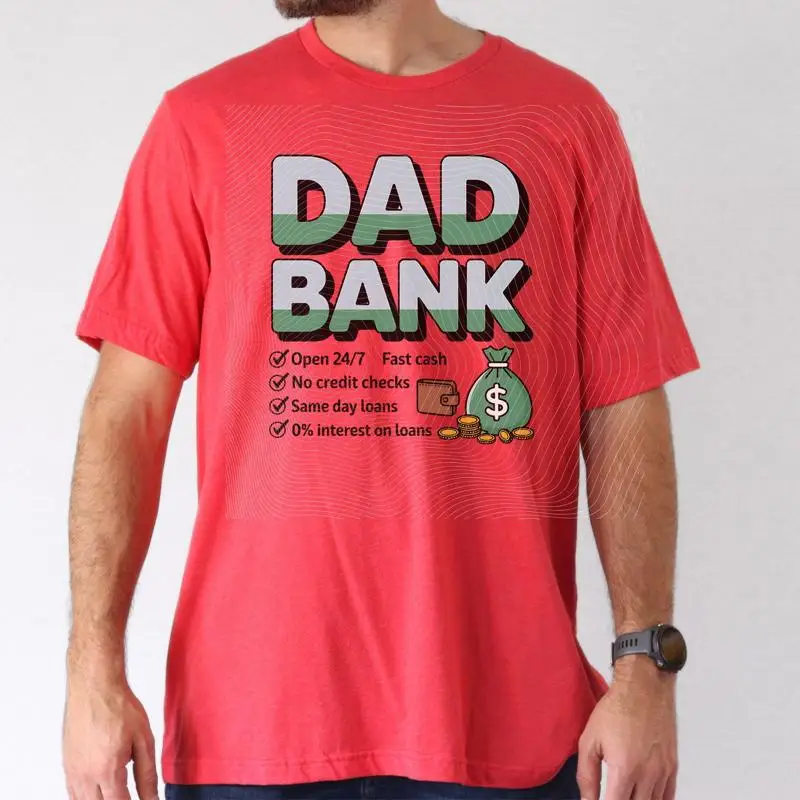عيد الأب تي شيرت أبي بنك مضحك الأب مصرفي فريد من نوعه روح الدعابة ل #1
