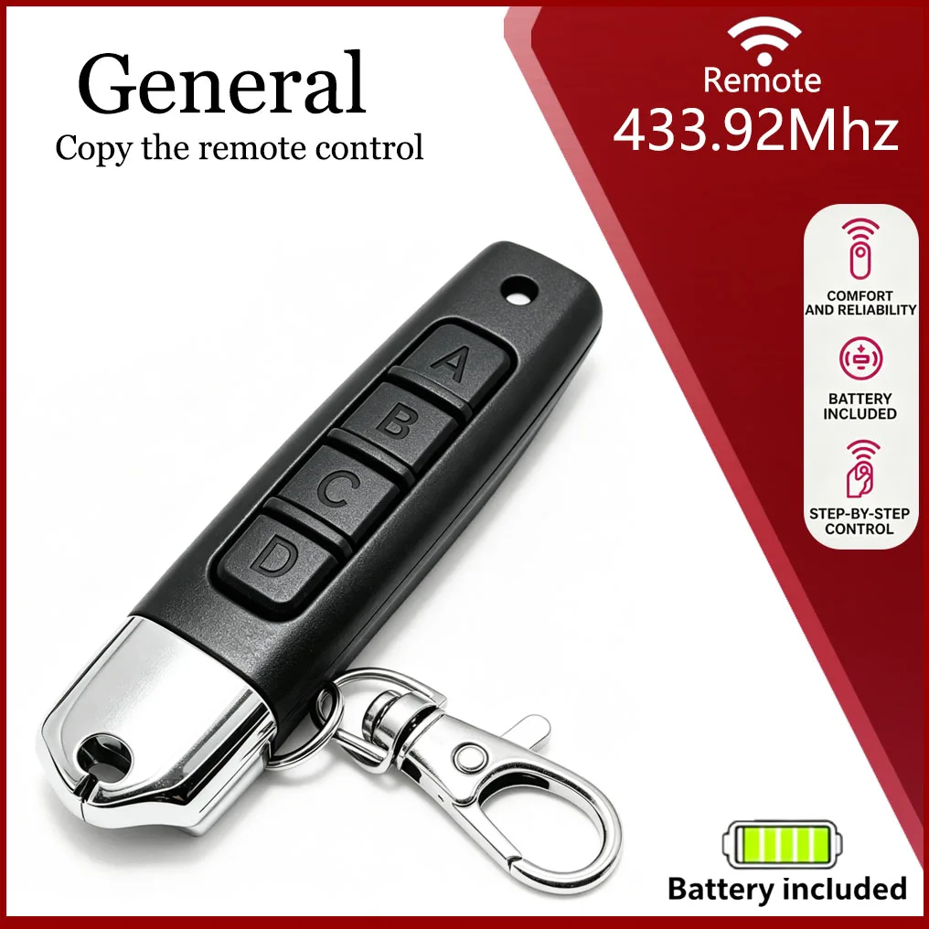 433MHz  Copy Remote Control , Compatible with PT2262 1527 HT6014 HT640 SMC908 5211 Fixed Code, Universal Door Gate Alarm Wireles