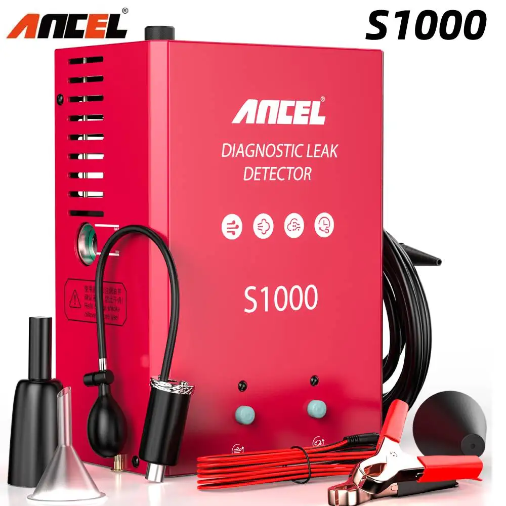 

ANCEL S1000 Car Smoke Leak Detector Test Automotive Pipeline Smog Generator Detect Fluorescent Agent Oil EVAP System Testing