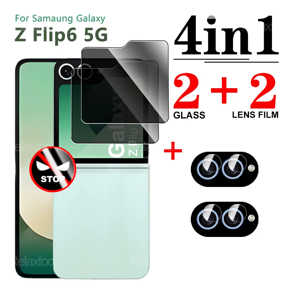 

8 в 1 для Samsung Z Flip6 антицарапинное закаленное стекло на Galaxy Z Flip 6 Flip6 Z Flip6 ZFlip6 2024 защита для экрана объектива