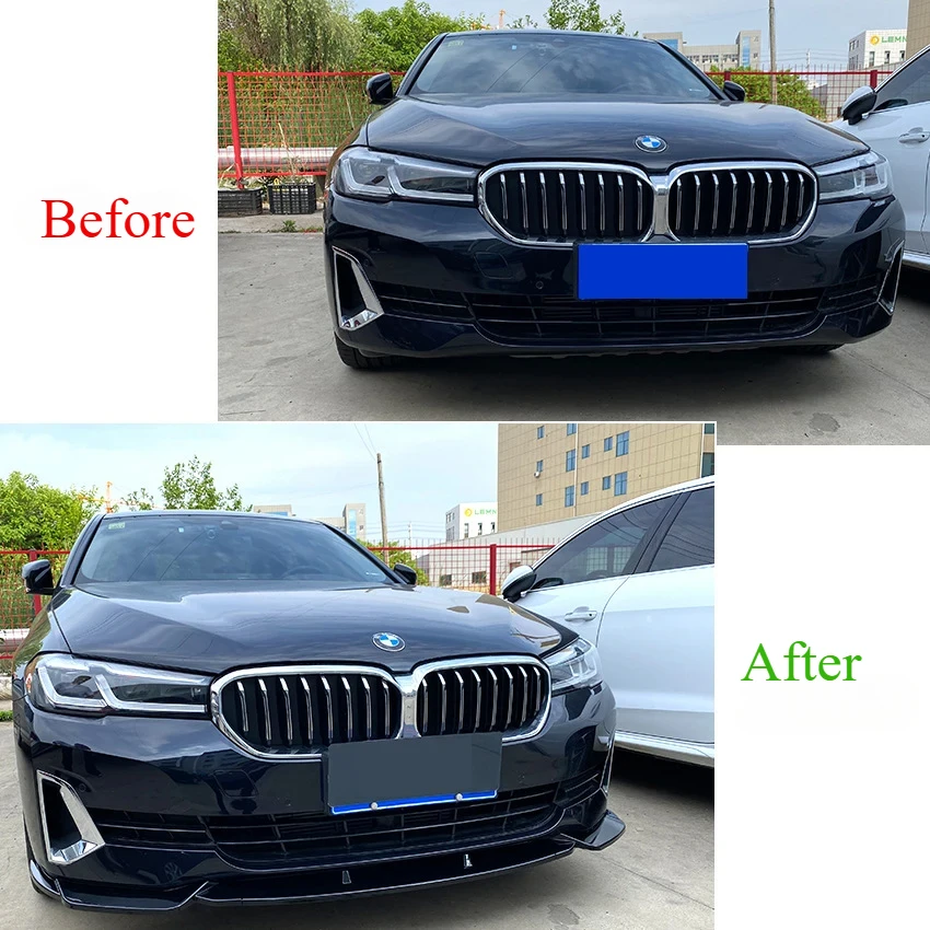 For BMW 5 Series G30 G31 520i 525i 530i 2021 To 2023 Car Front Bumper Lip Guard Protector Cover Spoiler Diffuser Body Kit Tuning