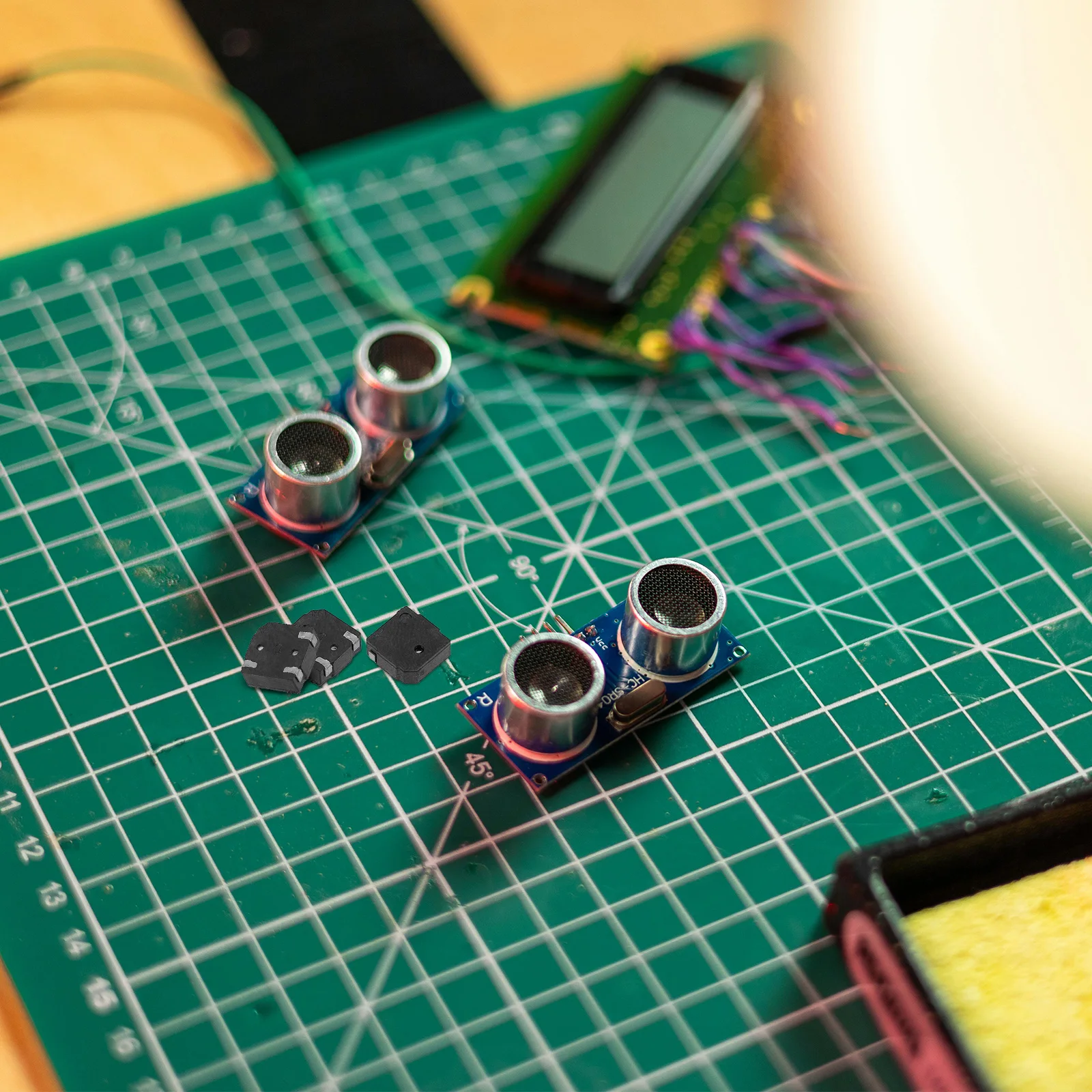 

4 Pcs Mini Buzzer Electronic Alarm Passive Electric Buzzers Trick for Circuit Sounders Black High Decibels Alarms