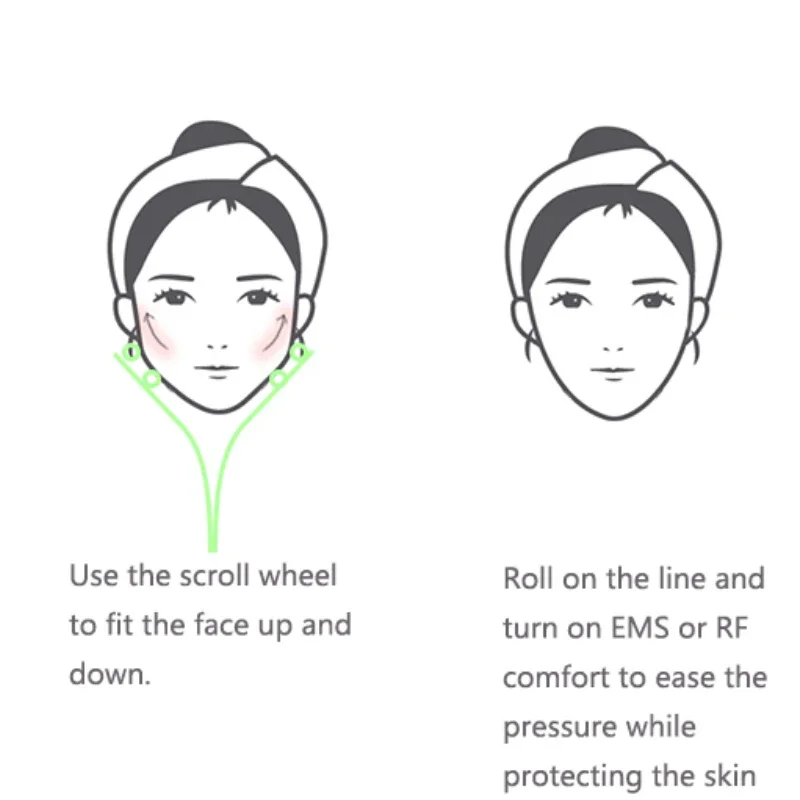 Rouleau Led anti-âge en forme de V, favorise le mouvement musculaire et améliore l'élasticité de la peau, répare la peau et réduit les ridules, portable