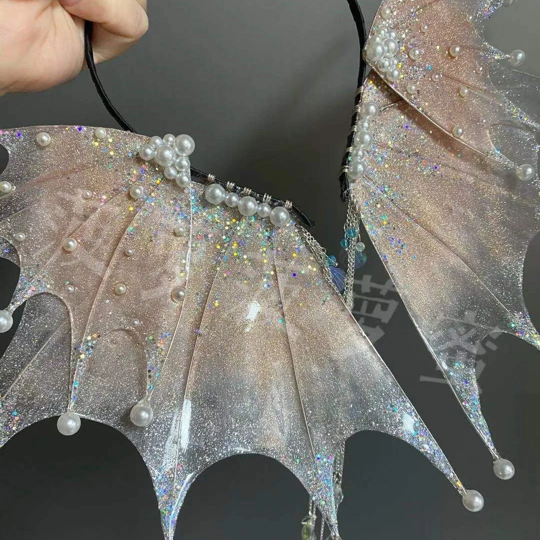 Handmade Fish Hair Accessories Merman Ear Fairy Headband Super Cosplay Props Mountain and Sea Sutra Headdress Koi Earrings