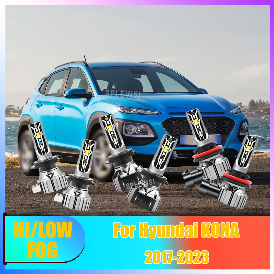 

Steady Light Output Car Headlight H7 Hi Beam H7 Low Beam H11 Fog Light Combo For Hyundai KONA 2017 2018 2019 2020 2021 2022 2023