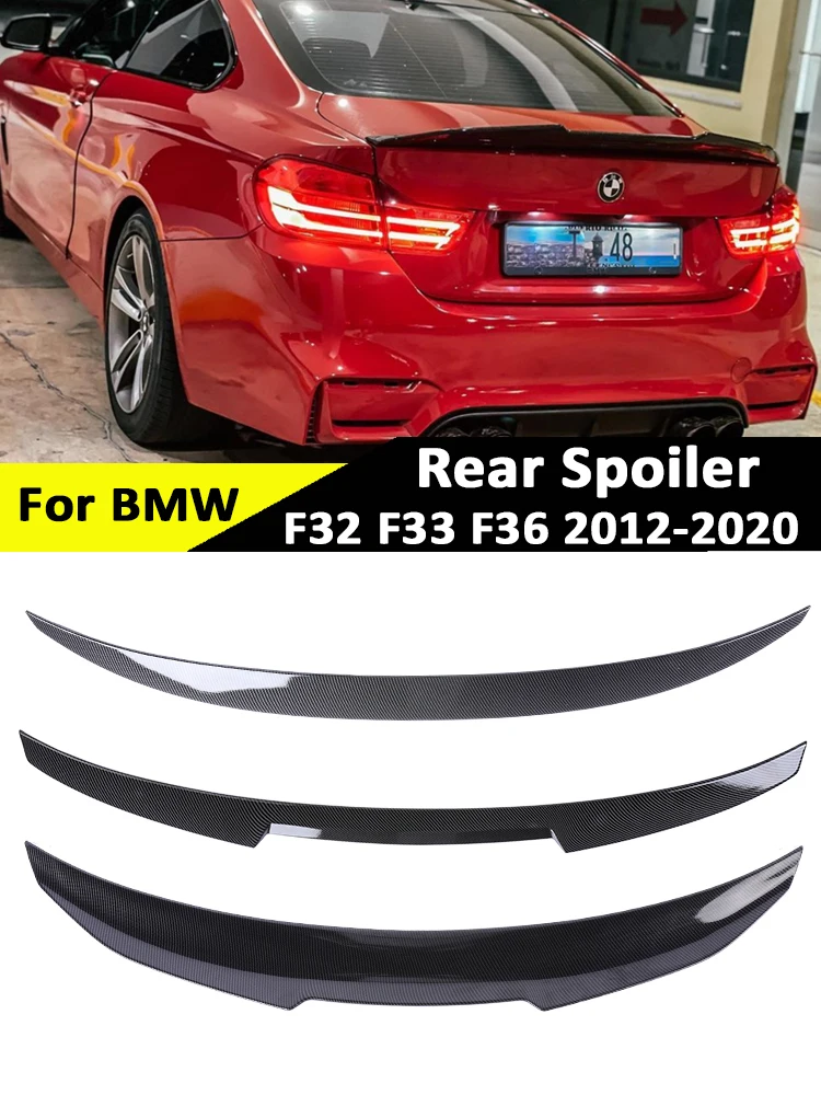 

Rear Carbon Fiber Bumper Lip Trunk Spoiler Wing Tail Kit Gloss Black PSM M4 MP Style For BMW 4 Series F32 F33 F36 2014-2020