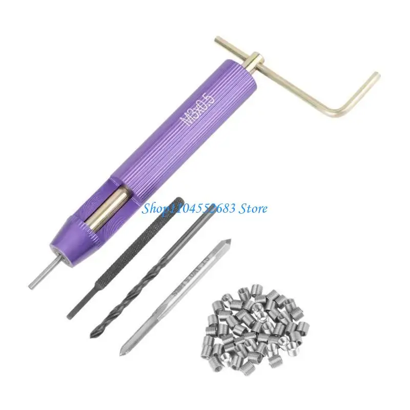 Thread Repair Pack for 3 mm x 0.5 Service with Tap and Drill Bit Accessories 