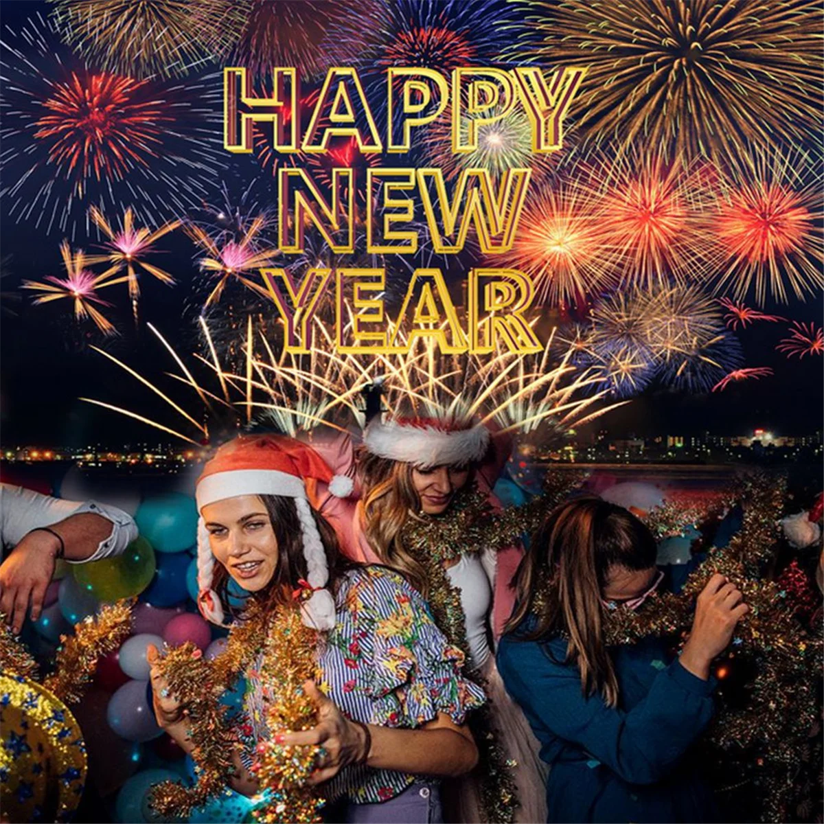 التصوير القماش 2024 السنة الجديدة خلفيات للتصوير الفوتوغرافي الطرف الديكور عيد ميلاد الخلفيات الشمبانيا الذهب الخلفيات ، نوع 5570