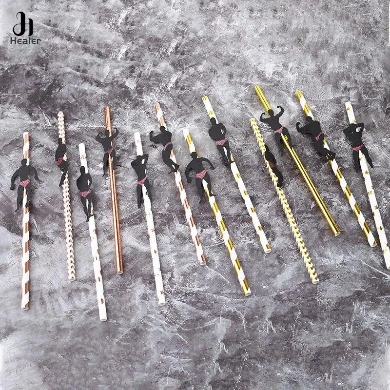 6Pcs Stripper Dancing Men cannucce decorazioni per feste di addio al nubilato cannucce festa messicana bomboniere forniture per feste per adulti