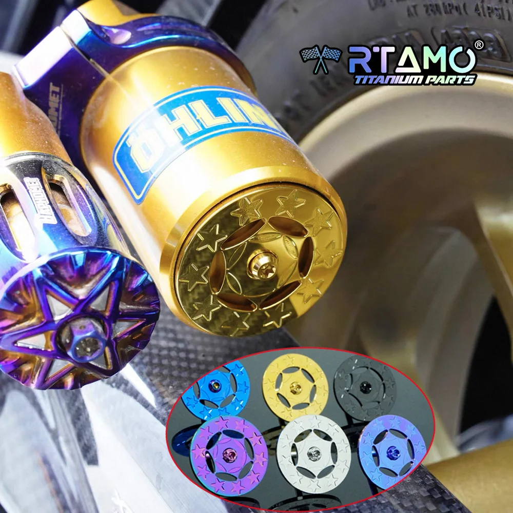 

RTAMO Gr5 Titanium Washer Ohlins Gasket with Bolt for Yamaha Tmax Ohlins MSP