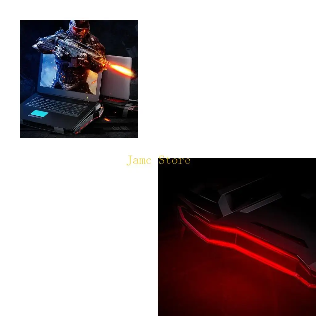 LX0B RGB Notebook Cooler Pad Pad 12-17 Inch Gamer USB حامل يعمل