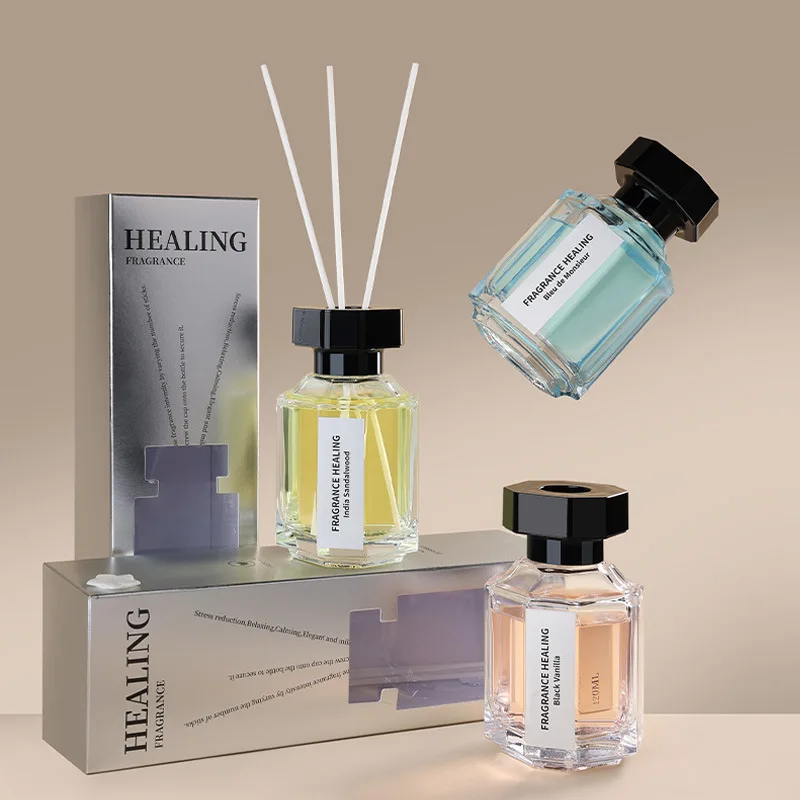 Flameless Reed Diffuser Oil 120ml Water‑Based Fragrance Oil Bathroom Odor Removal Long‑Lasting Indoor Home Aroma Decor