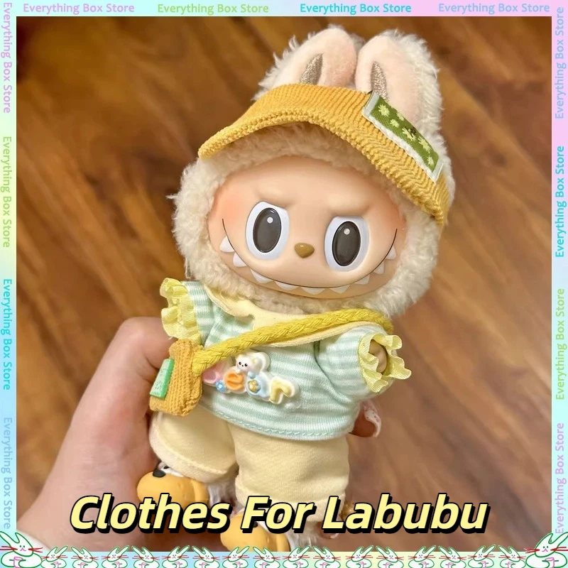 

New Green Summer Doll Outfit Suitable For 17cm Labubu Doll Hanging Ornament Clothing Set Children'S Gift