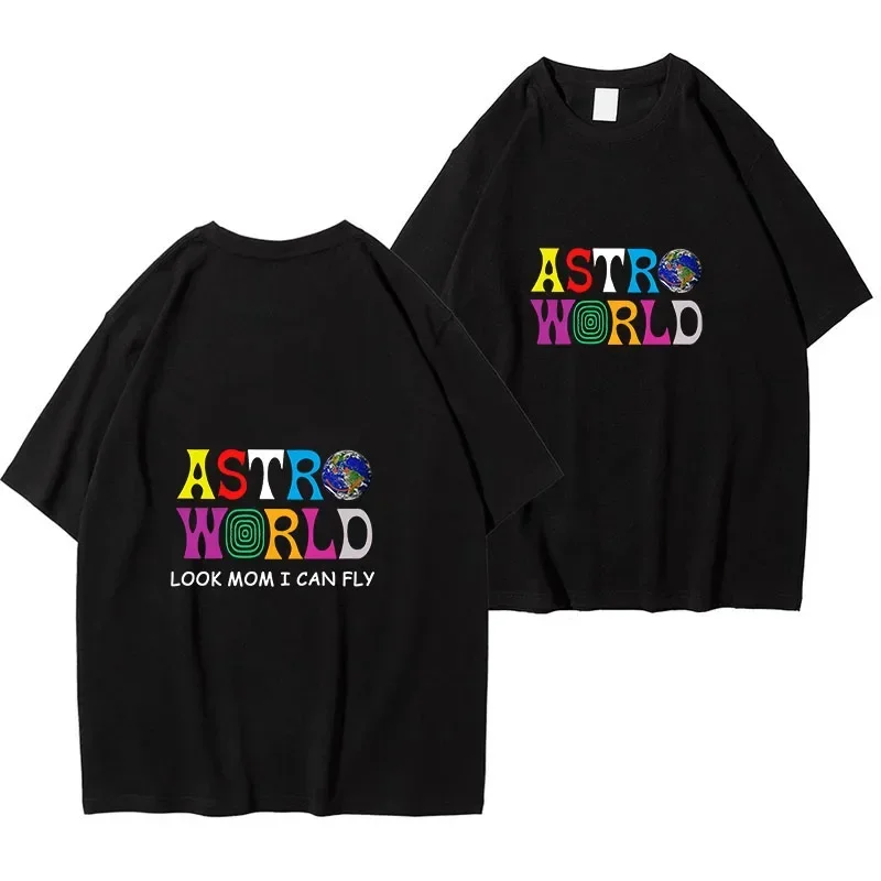 ASTROWORLD WISH YOU WERE HERE Print Men's Sports T-shirt Set Unisex Casual Designer Sportswear Casual Short Sleeve Top