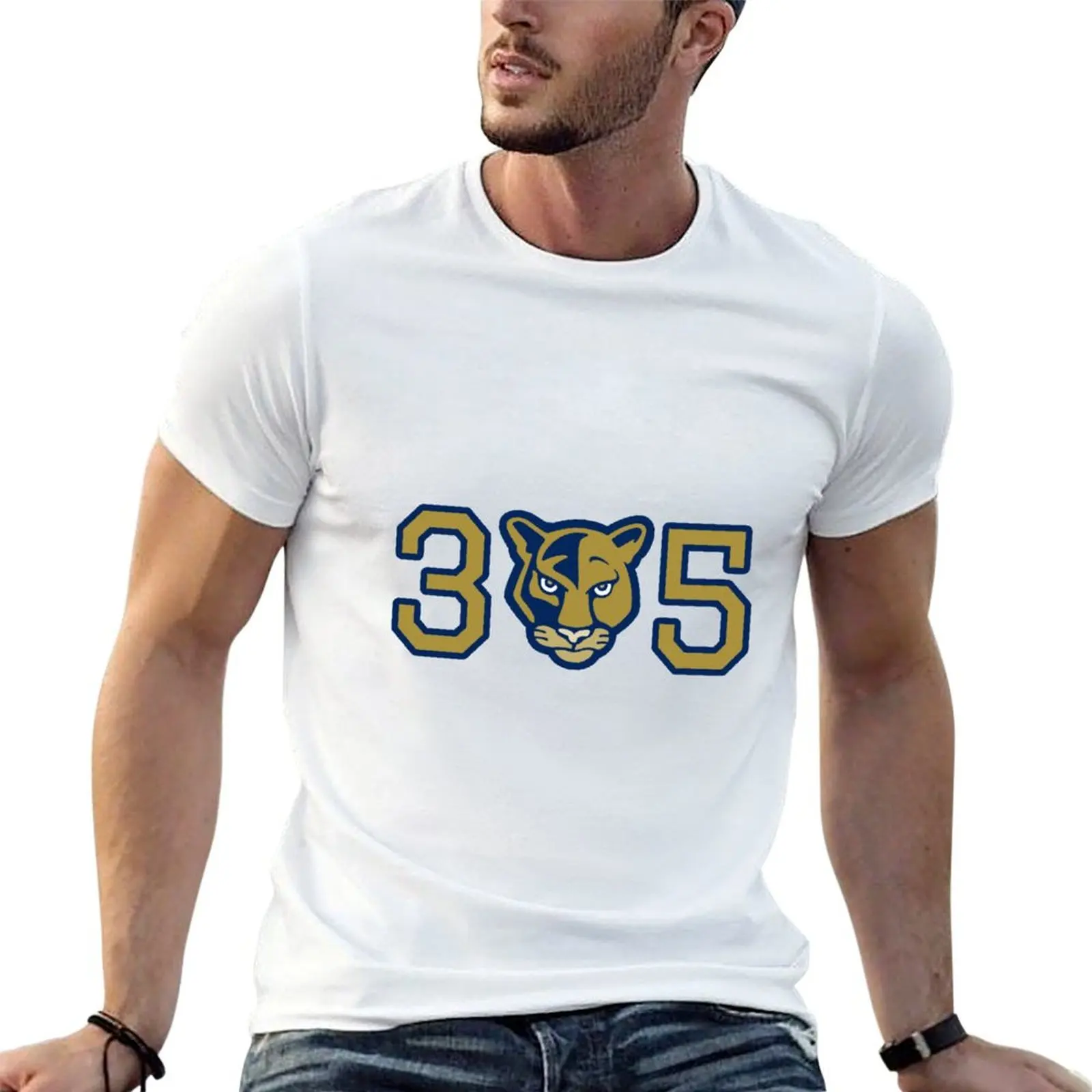 305 Panthers T-Shirt Graphic Print Short Sleeve T-Shirt