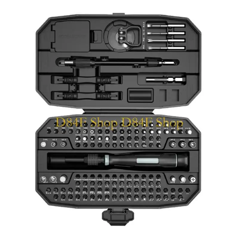D84F Ergonomic 152 Piece Professional Screwdriver Set Portable Repair Tool Organizers