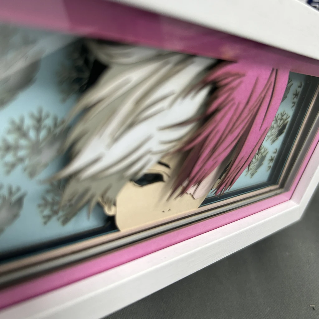 Imagem -05 - Anime Mood Light com Face de Olho Lâmpada Led para Decoração de Sala de Jogos Manga 3d Papercut my Hero Academia Shoto Todoroki Presentes de Aniversário