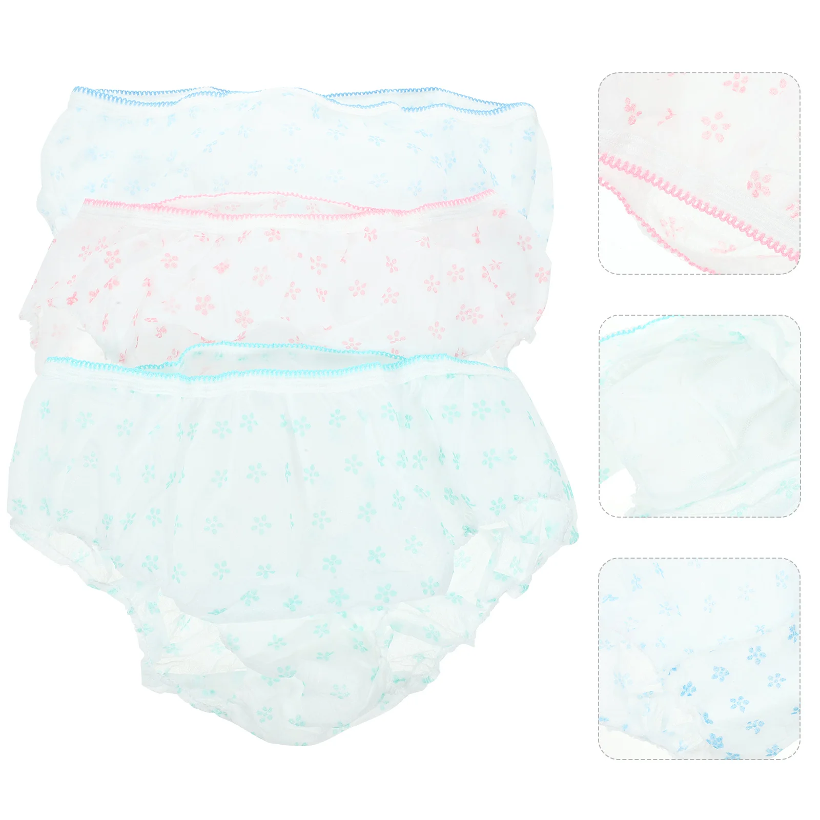 

7pcs Pregnant Disposable Breathable Printing Non-woven Panties Briefs for Pregnant Women Travel Menstrual Pe