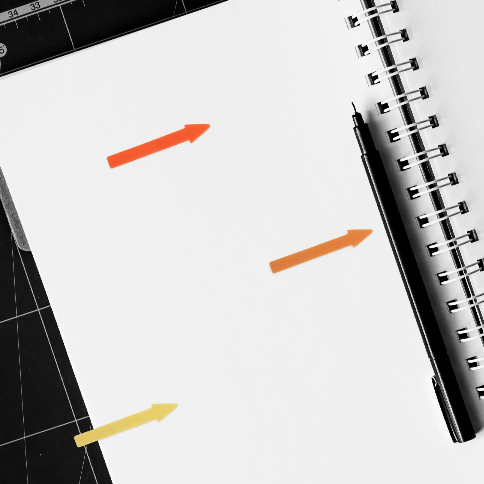 4Sheets Arrow Sticky Page Markers Wear Resistant Colored Index Tabs Portable Highlight Strips for Notes Bookmarks Study Reading