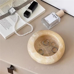 AhunderJiaz-Vintage Natural Jade Tray, Desktop Decorative Ashtray Ornament, Jewelry Display Tray, Home Decoration, Photography P