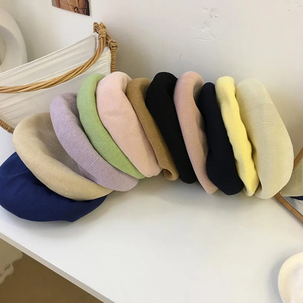 

Beret Hat for Women Stylish Breathable Warm Fall Winter Spring Accessory Lightweight Portable Headwear Black Summer Beret