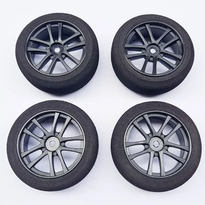 4Pcs 66mm Sponge Foam Wheel Tire Tyre for 1/10 RC Buggy RC Off-Road Car Racing Rally Car Drift Car HSP Sakura Tamiya