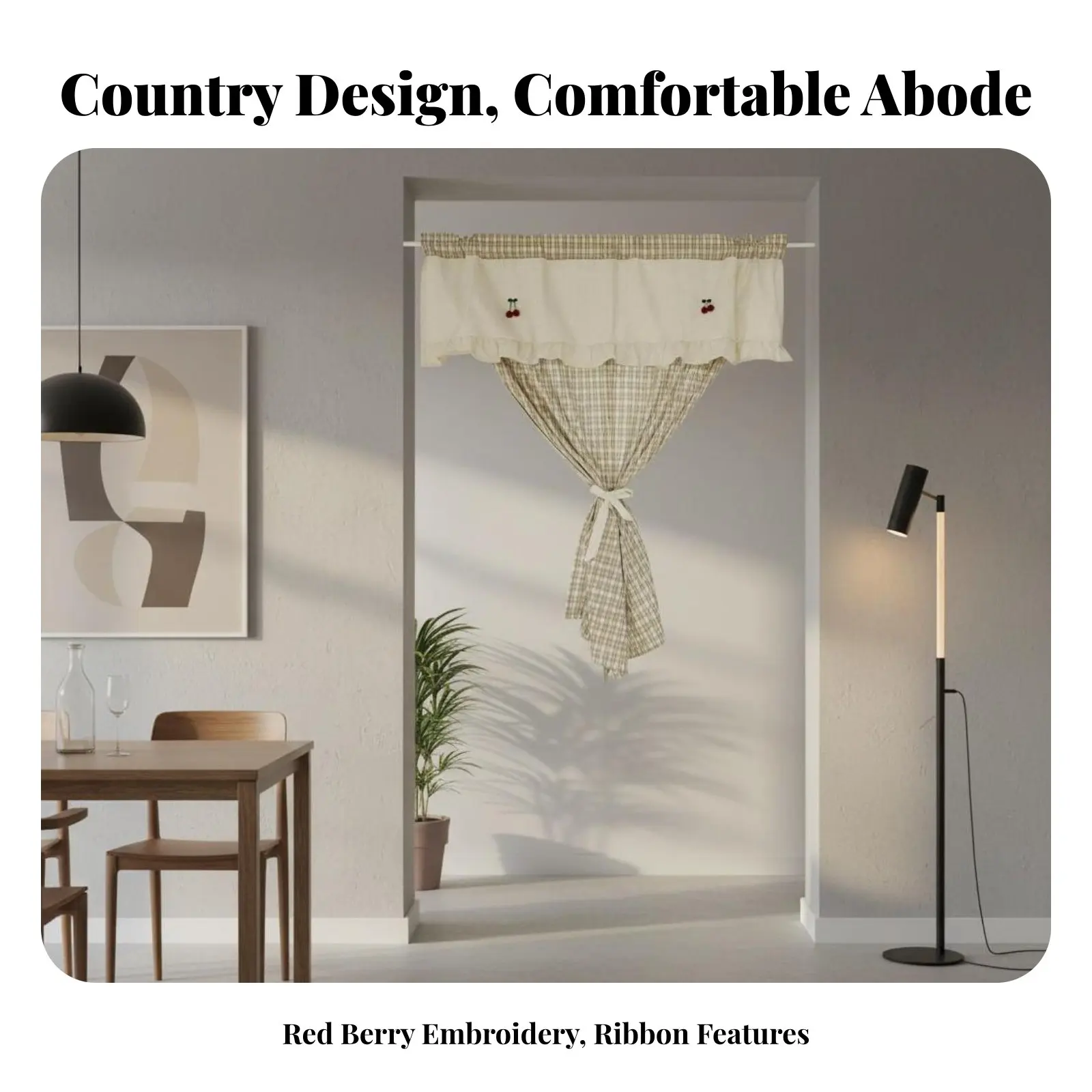 

Штора-занавеска для кафе в клетку, экран для обеспечения приватности, в стиле фермерского дома, простая в уходе, для владельцев домов, дизайнеров интерьера, ванных комнат