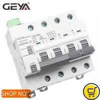 GEYA Din Rail Automatic Circuit Reclosers Mini Breaker GRD9L-R GYM9 4POLE AC MCB 6KA Smart MCB C Curve