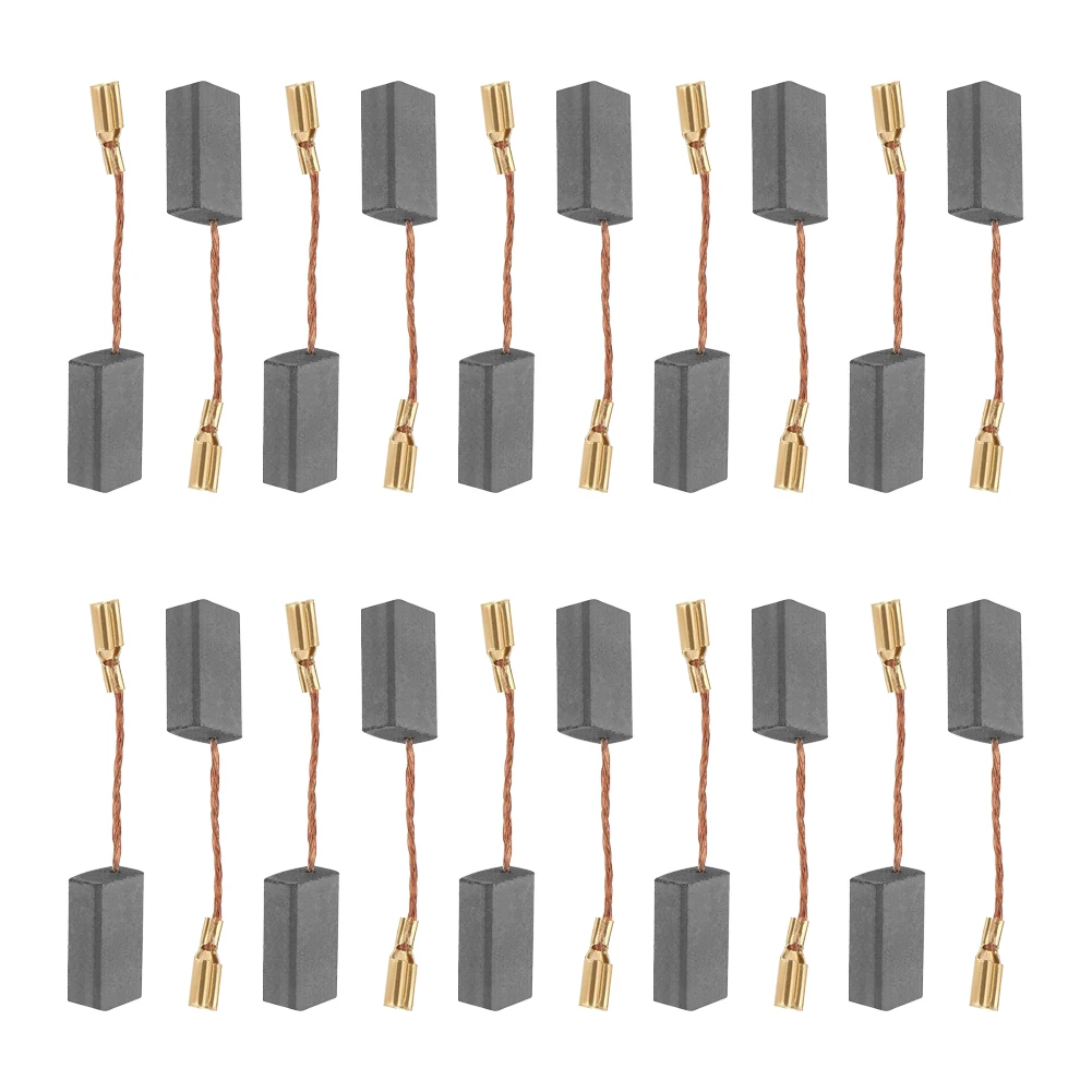 20pcs Carbon Brushes Repairing Part For Electric Motor 5x8x16mm Carbon And Metal Motor Carbon Brush Power Tool Parts