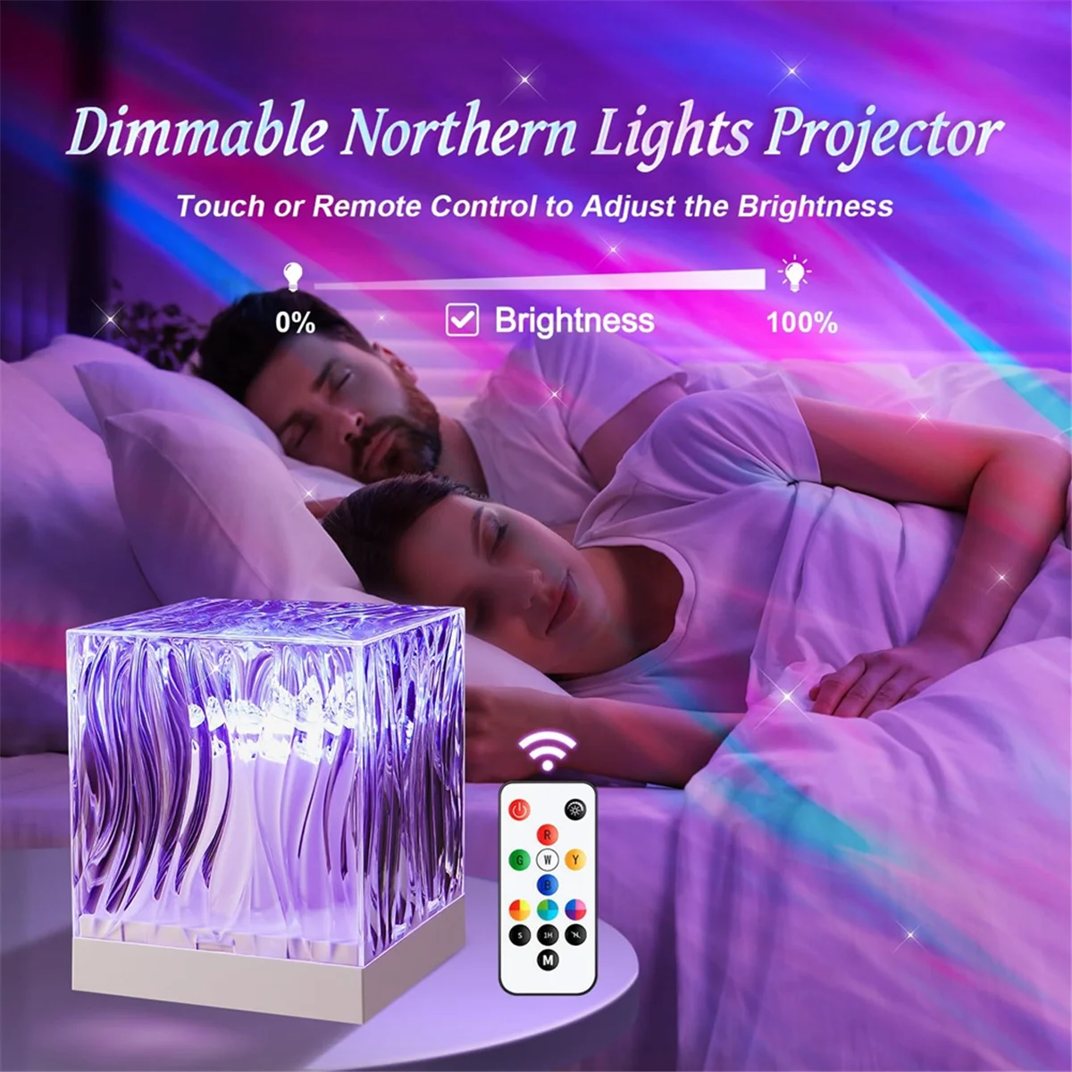 Northern Lights Aurora lampu proyektor, 18 warna pencahayaan Galaxy proyektor suasana hati, Remote Timer lampu proyektor