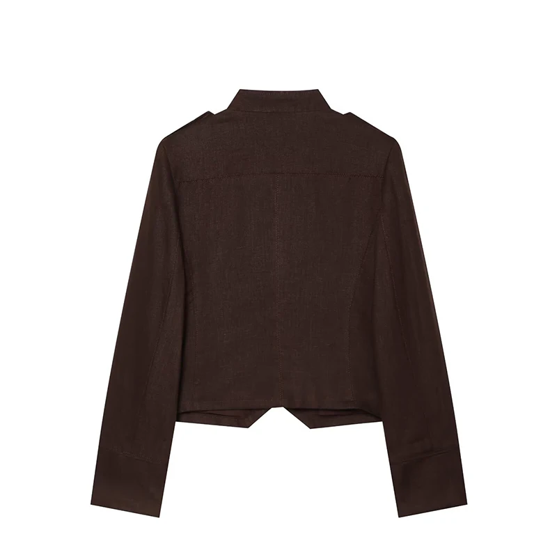 Jackets Women's Autumn 2026 New Fashion Slim Napoleon Short Warm Elegant Women's Jackets Chic Autumn Street Youth Outerwear Coat