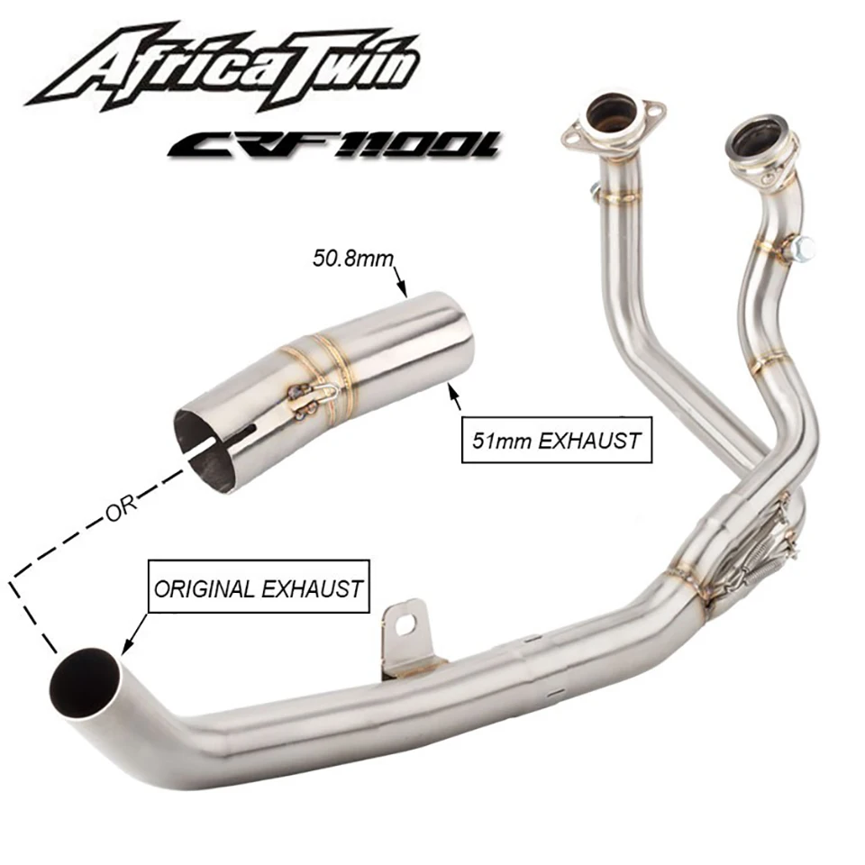 Motorcycle exhaust system For HONDA CRF1100 CRF1100L AFRICA TWIN  crf 1100l exhaust 2020-2023  crf1100 header link pipe