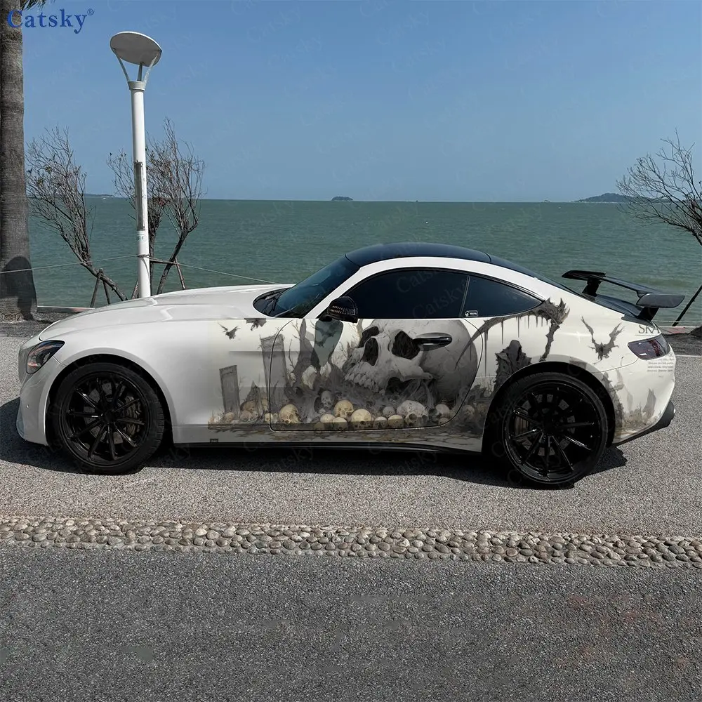 

2pcs. Winged Reaper Car Side Wraps, Self-Adhesive PVC Waterproof & Scratch-Resistant Stickers, Car Accessory Gift